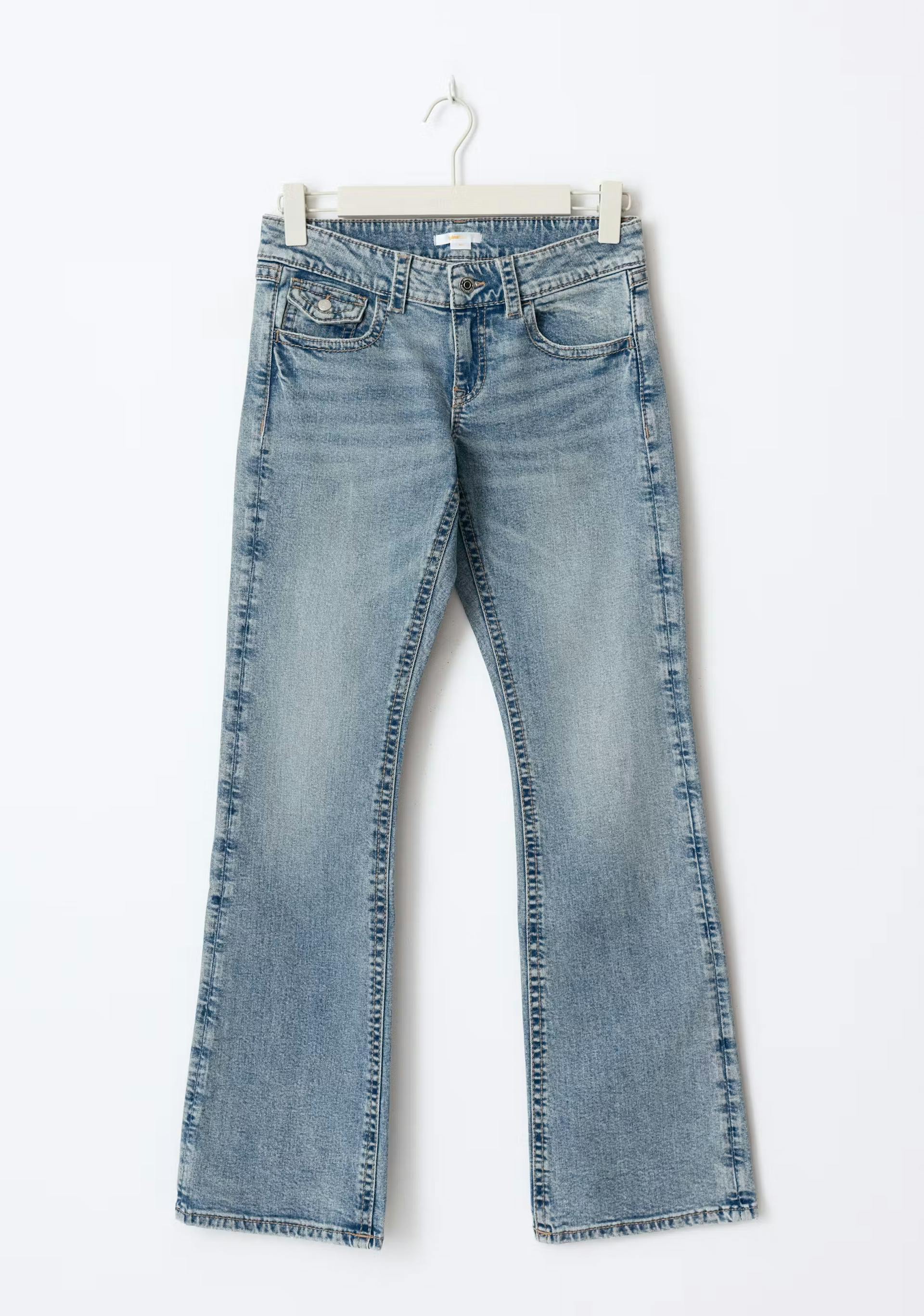 Chunky low flare jeans