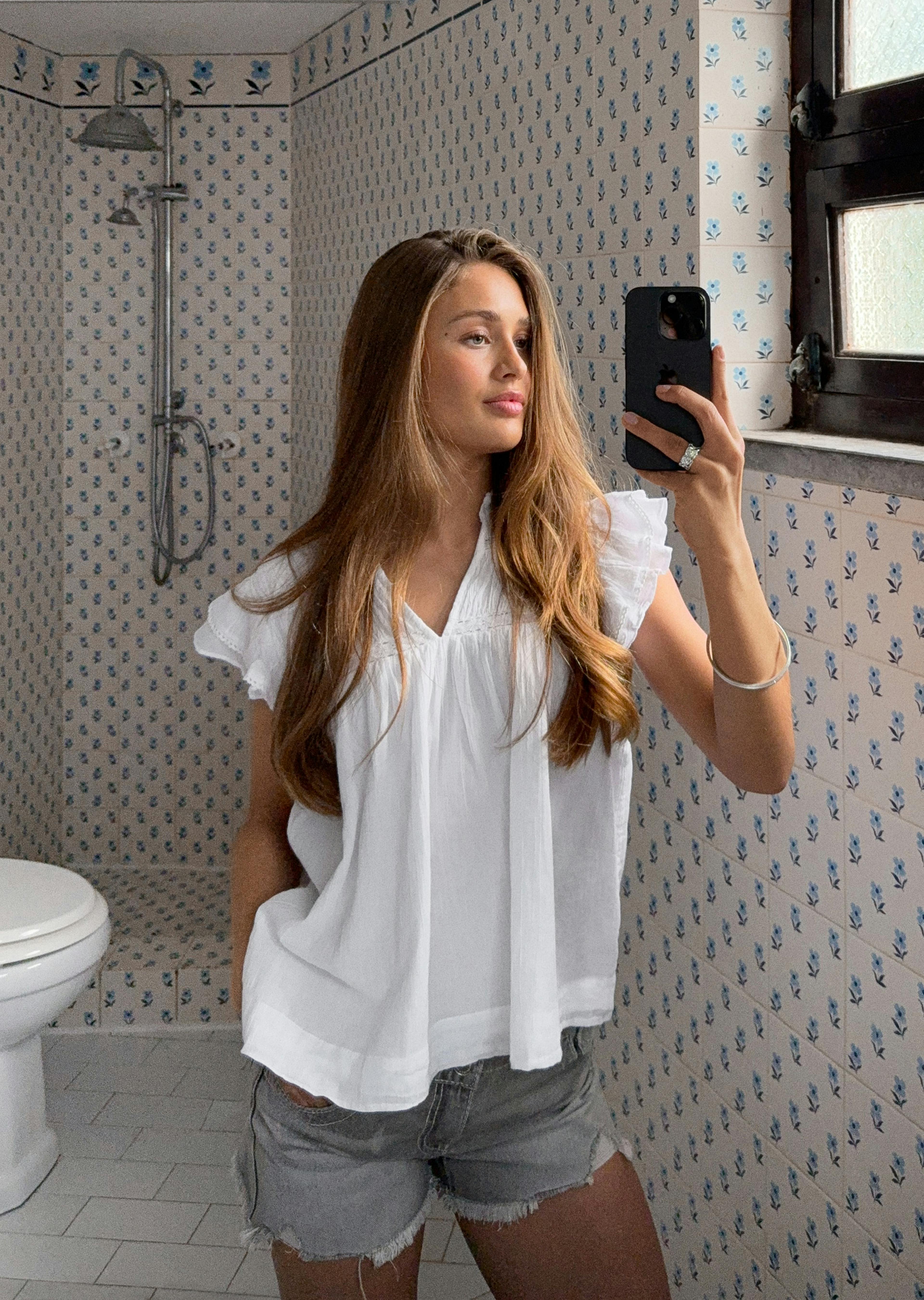 Y boho short sleeve top