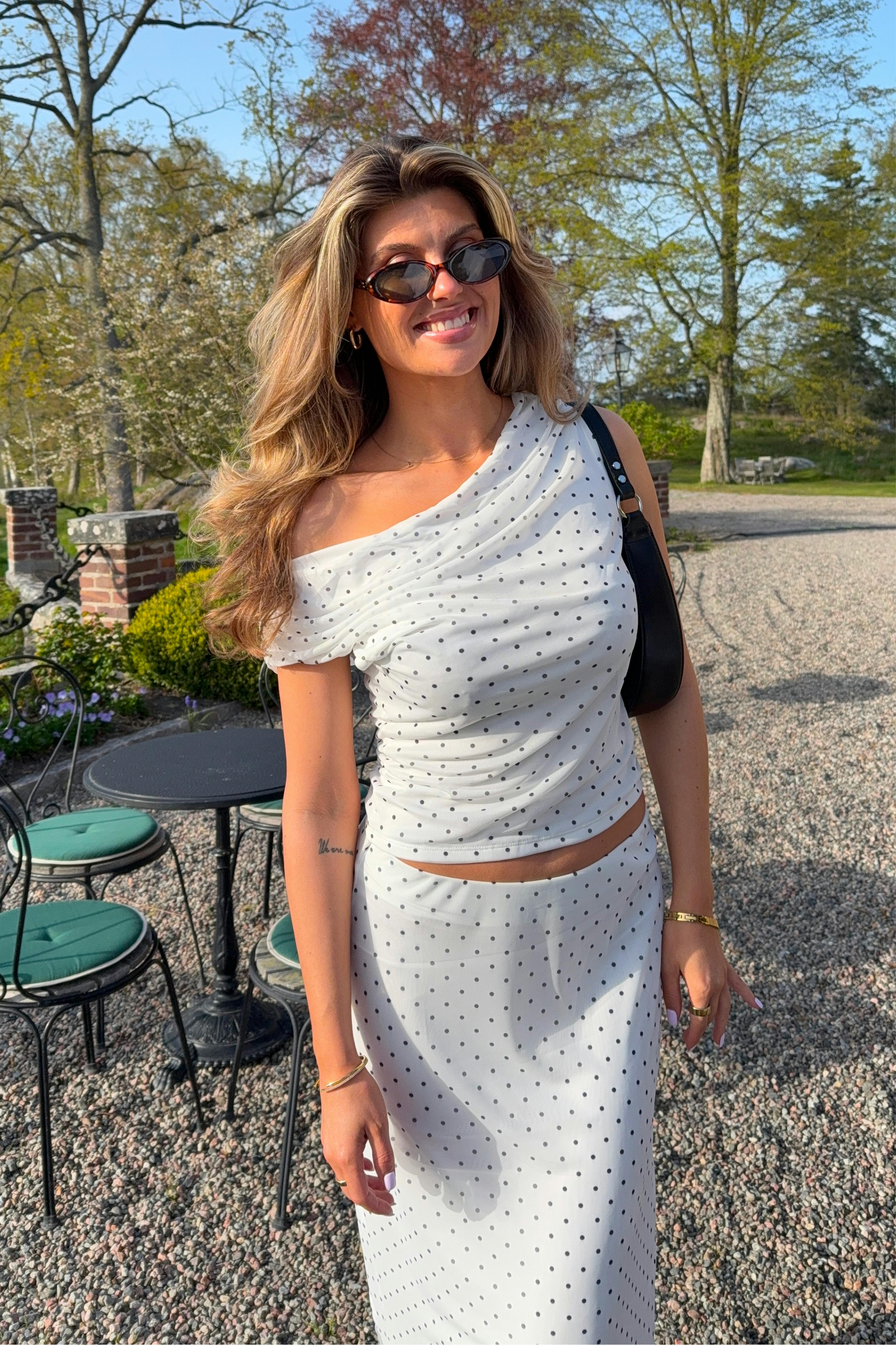 Mesh maxi skirt
