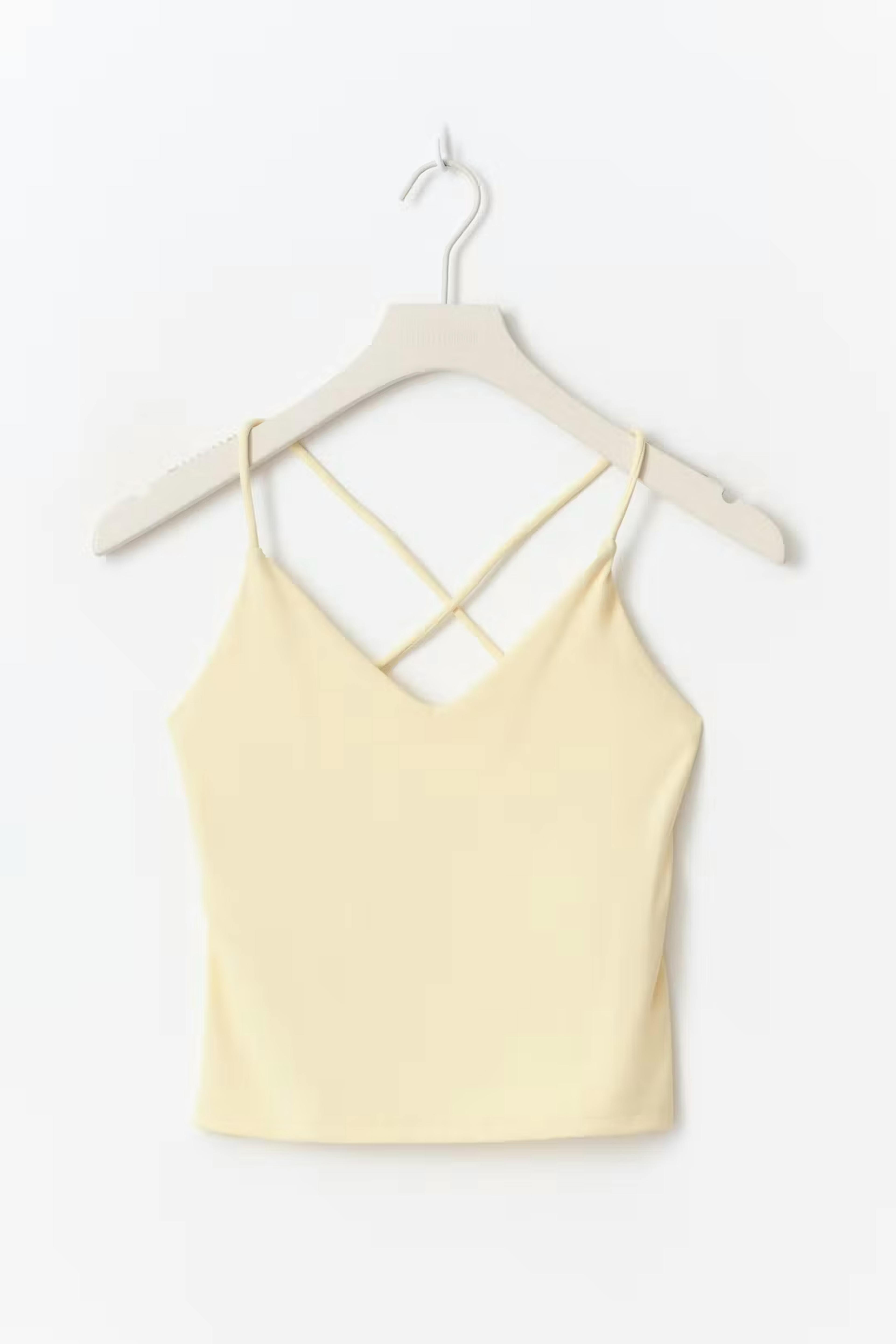 Strappy yoga singlet