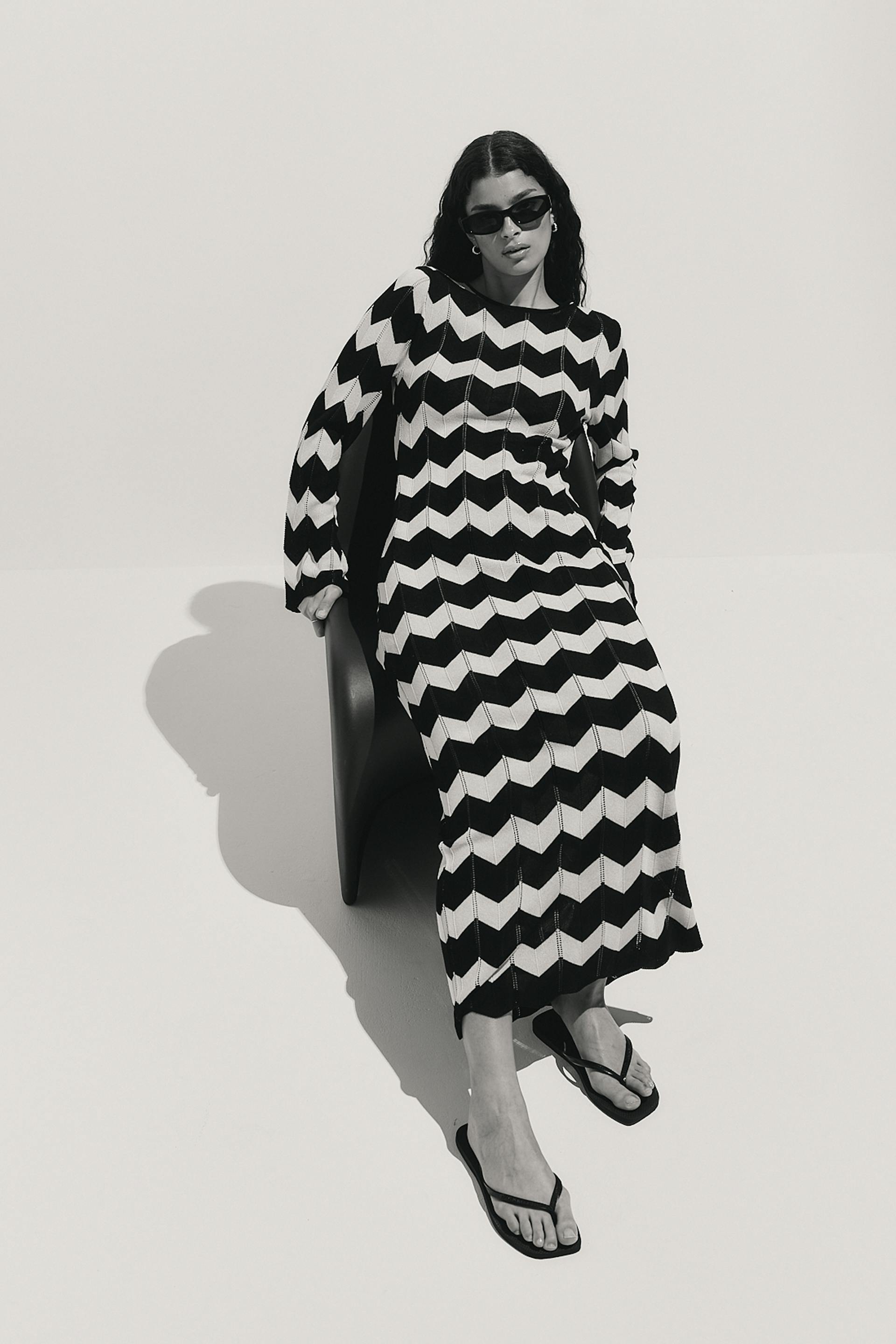 Knitted flowy maxi dress