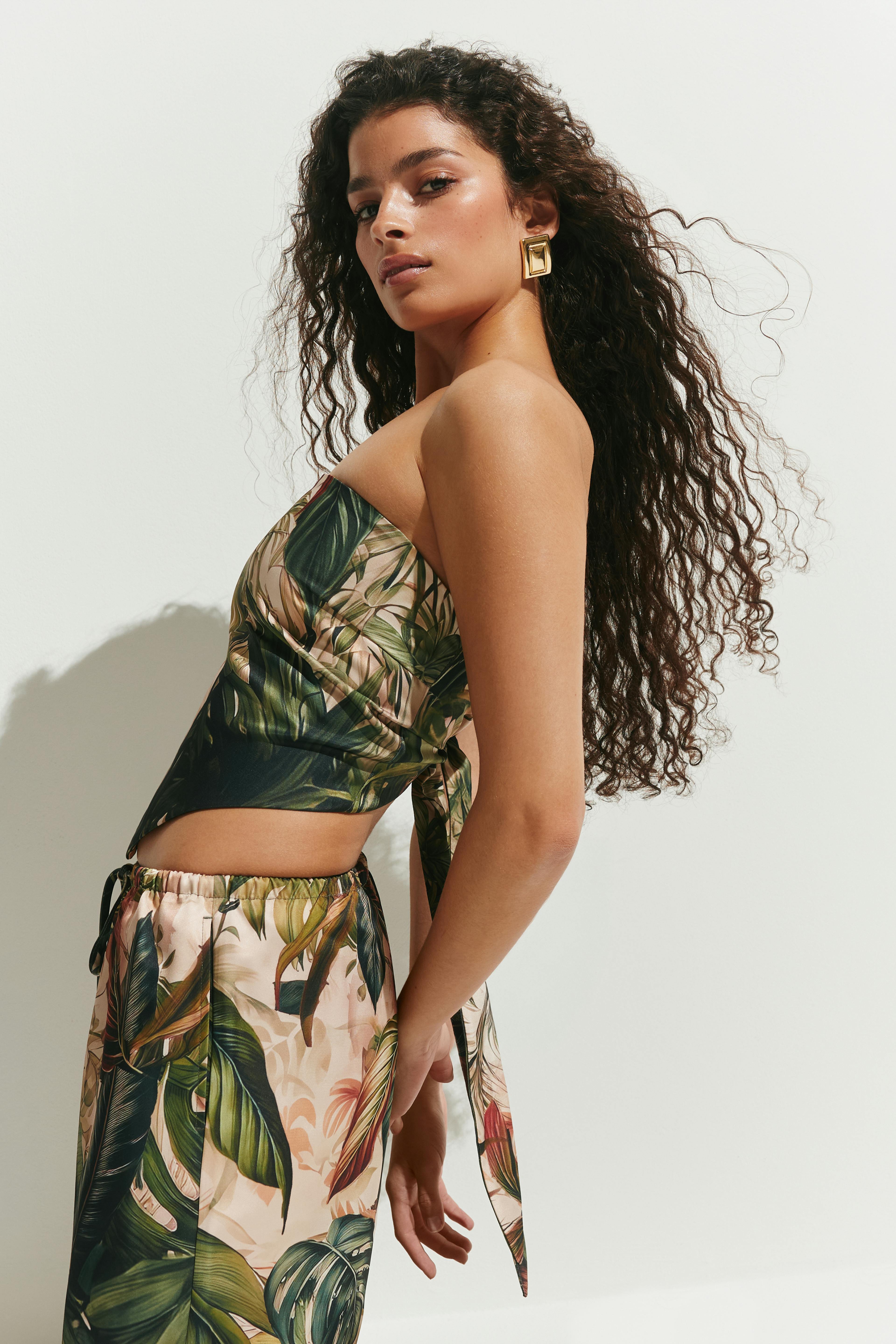 Satin scarf top