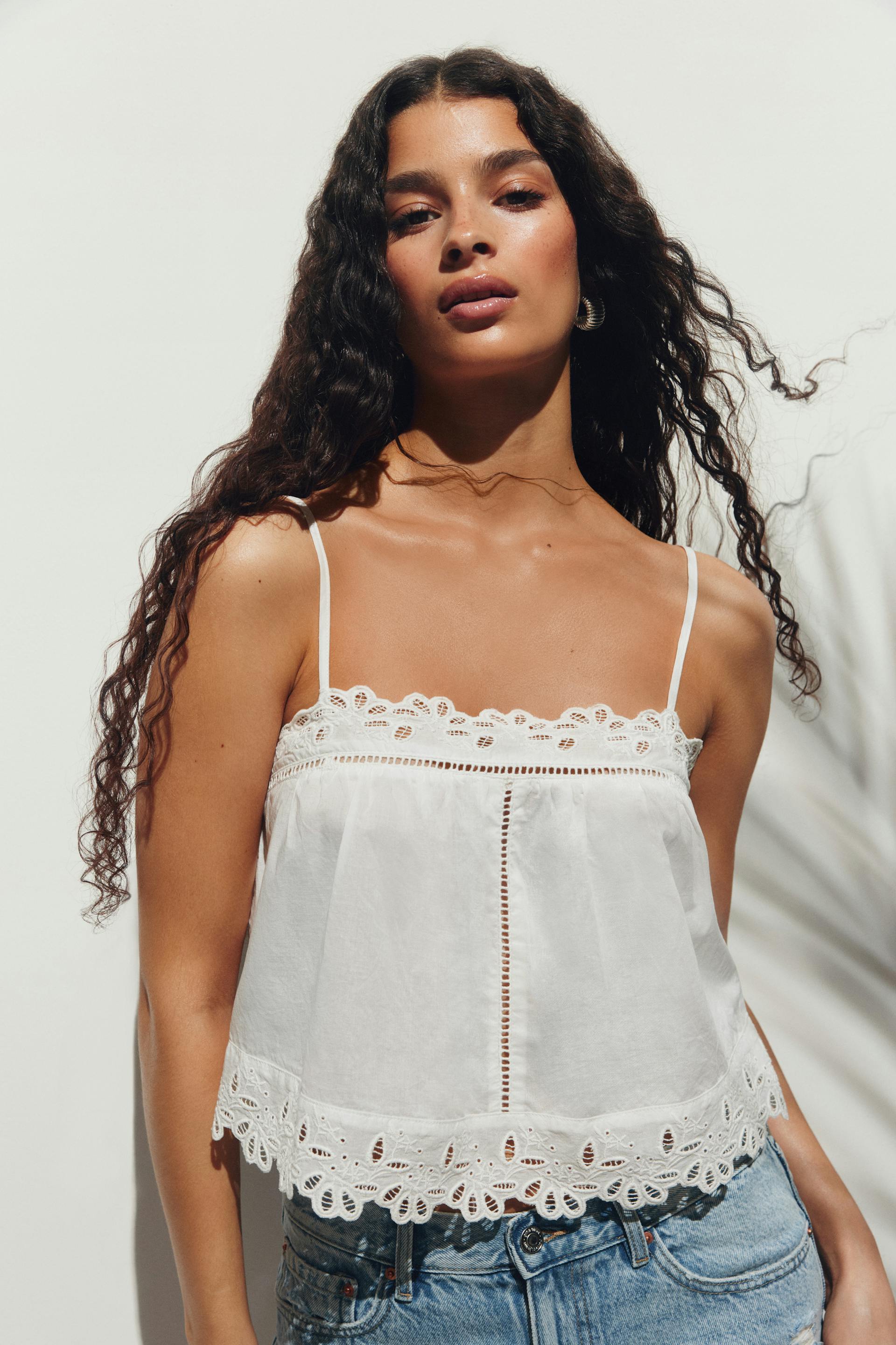 Broderie anglaise singlet