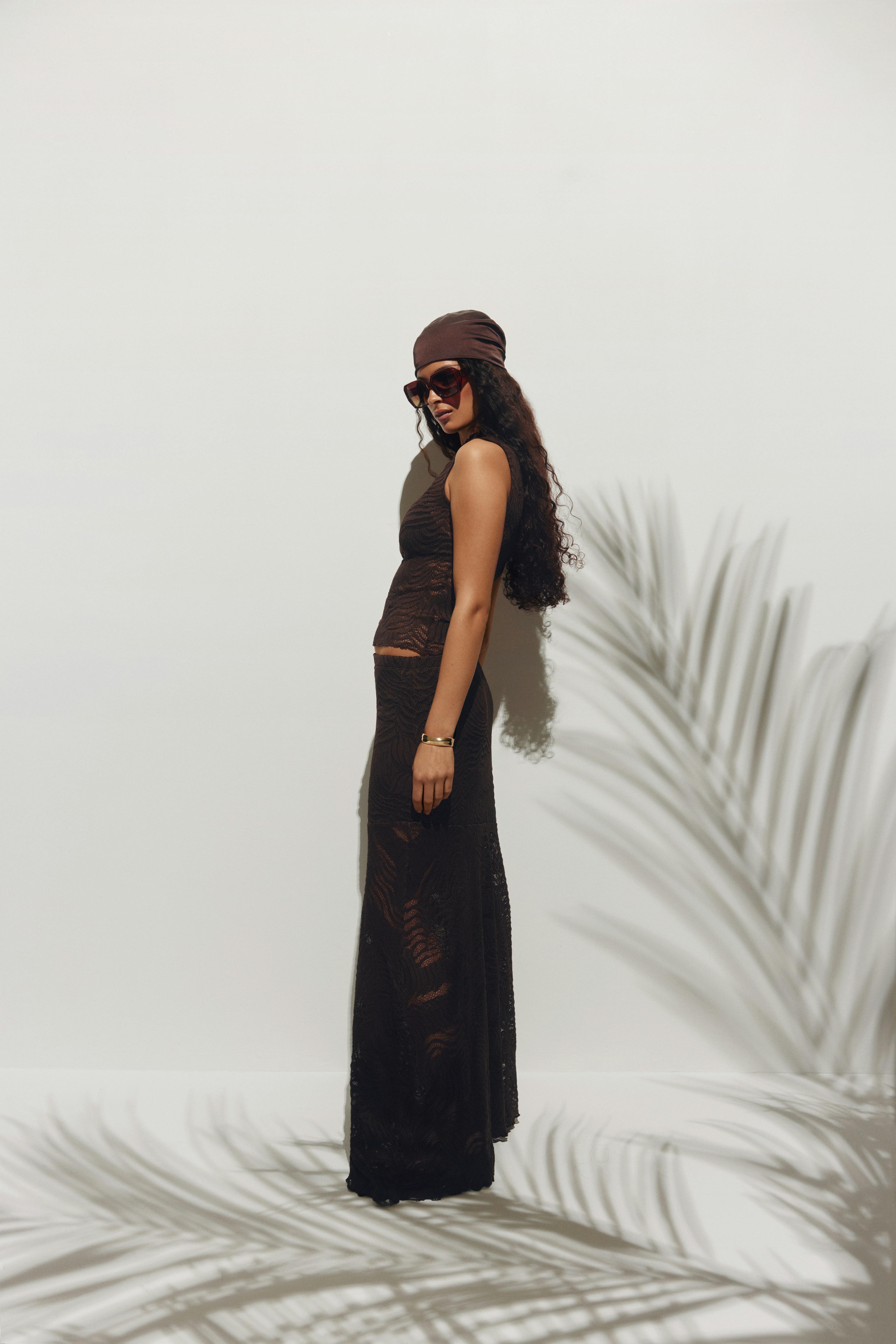 Lace maxi skirt