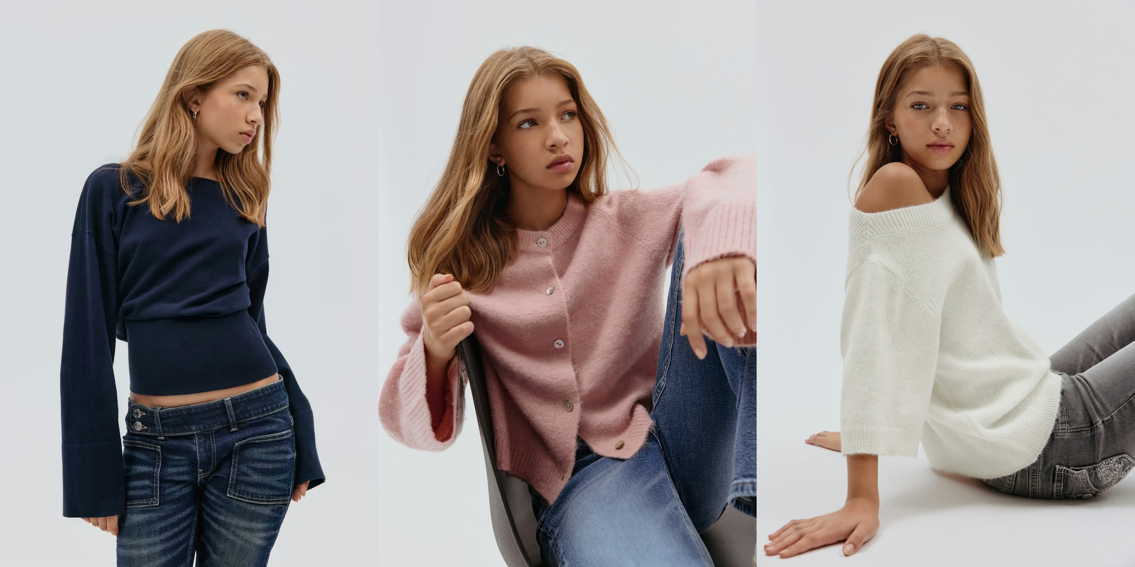 Roze fluffy vest met parelmoerknopen, gestyled met blauwe jeans – casual voor elke dag.