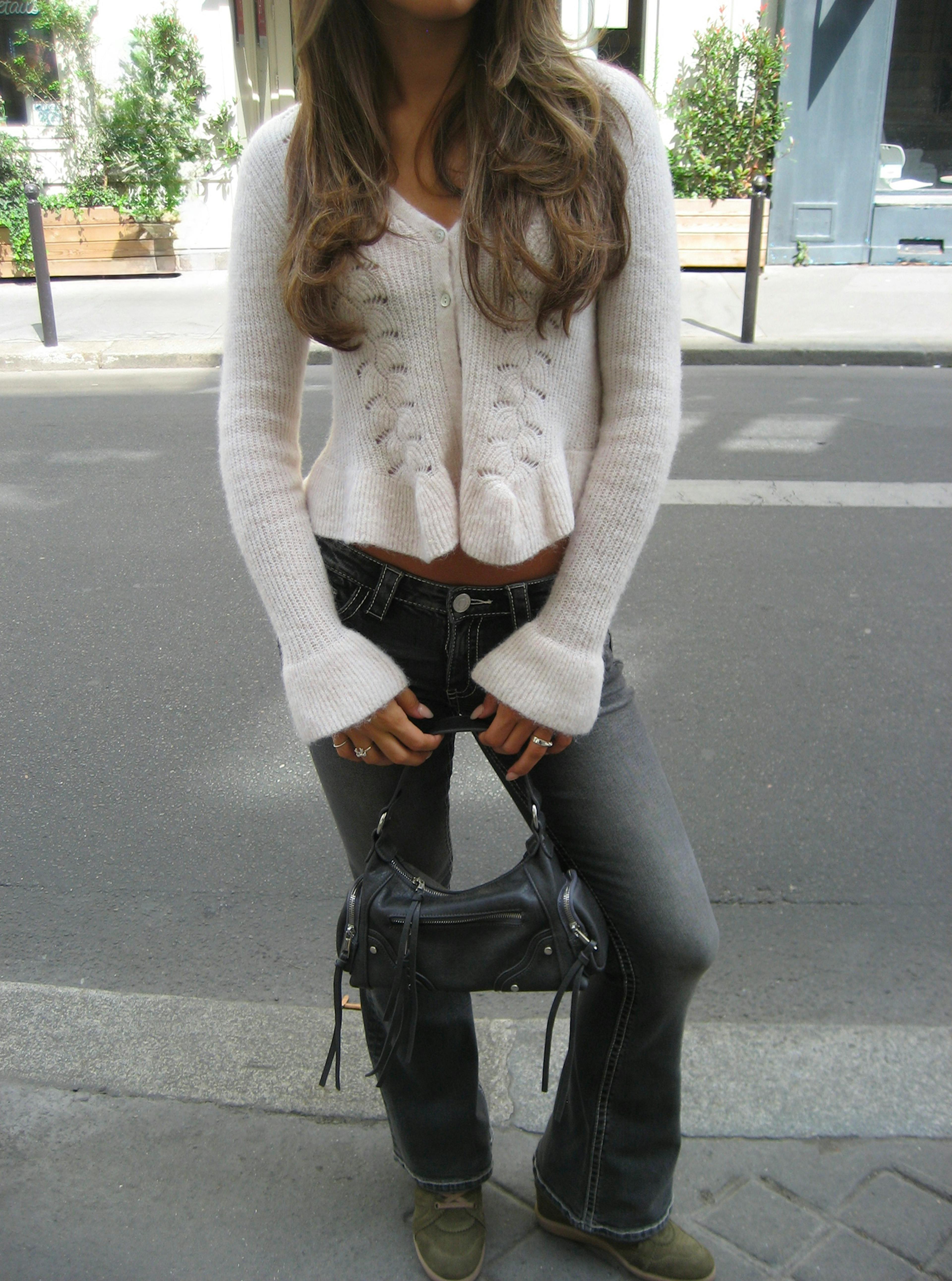 Y knitted tie cardigan