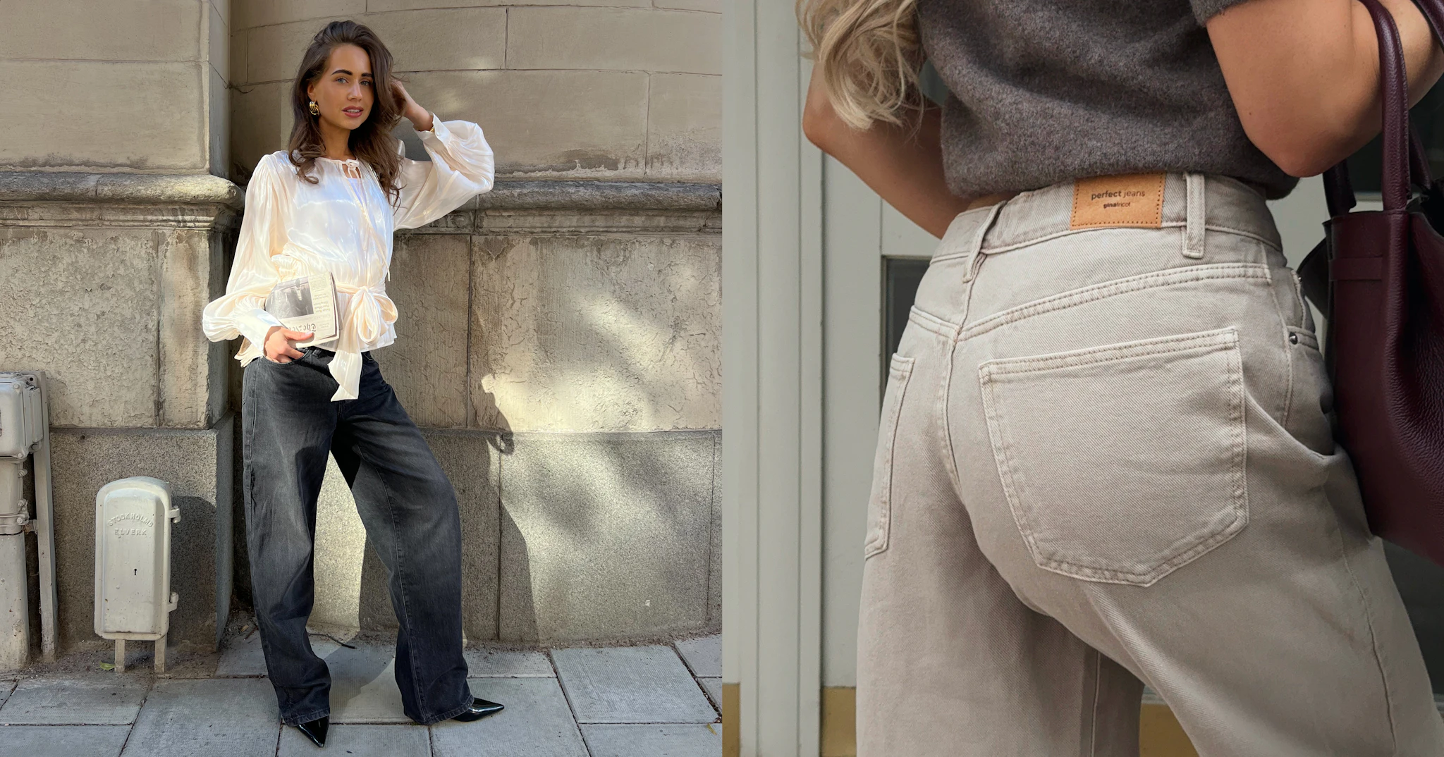 Ginatricot / Damen-Jeans / Distressed high denim  short