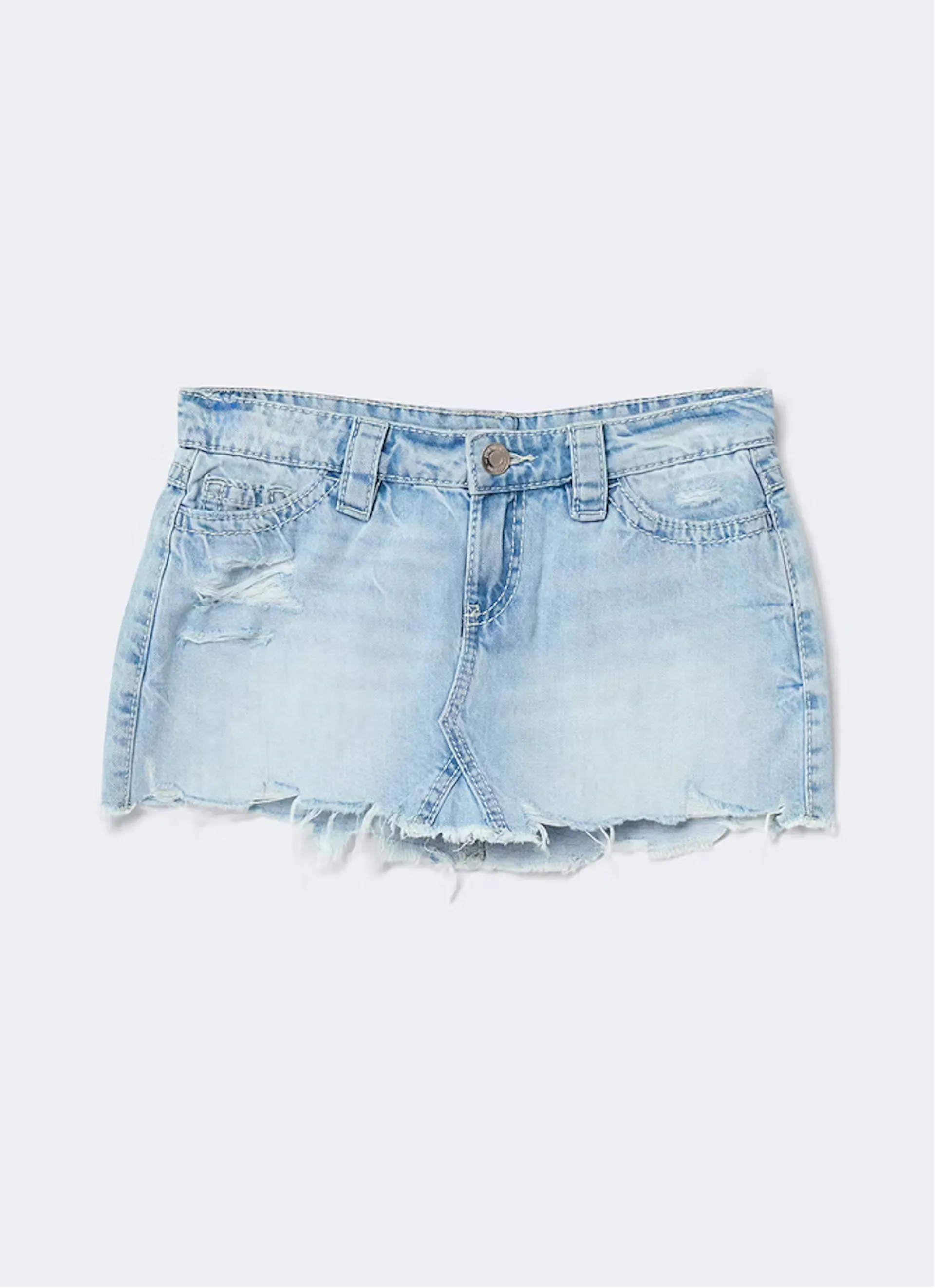 14+ slay low denim skirt