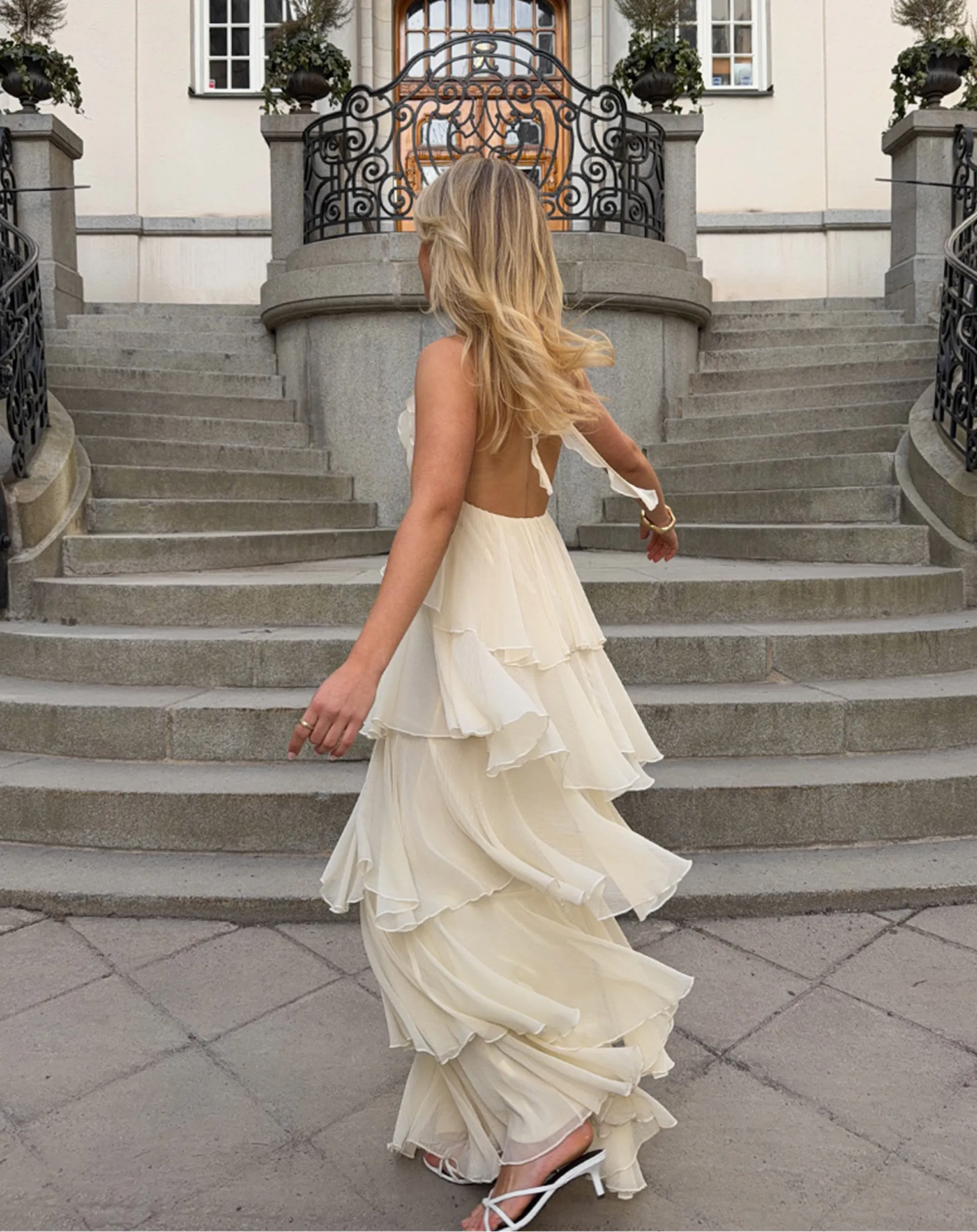 open lace back dress Charming A-line Blush Pink Beaded Long Prom Dresses For Teens DTP539 –  DressTok.co.uk main image 0