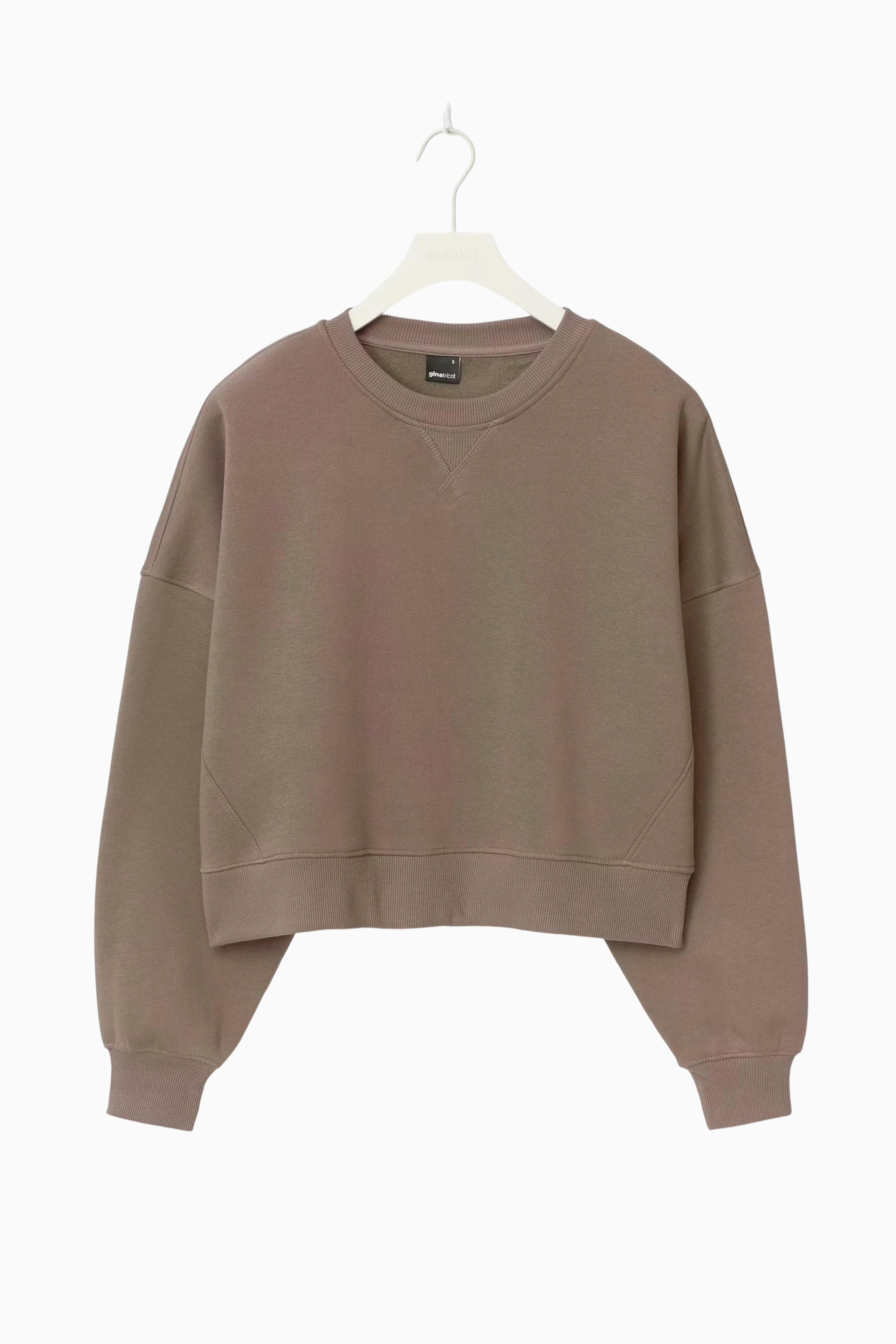 Crop crewneck sweater
