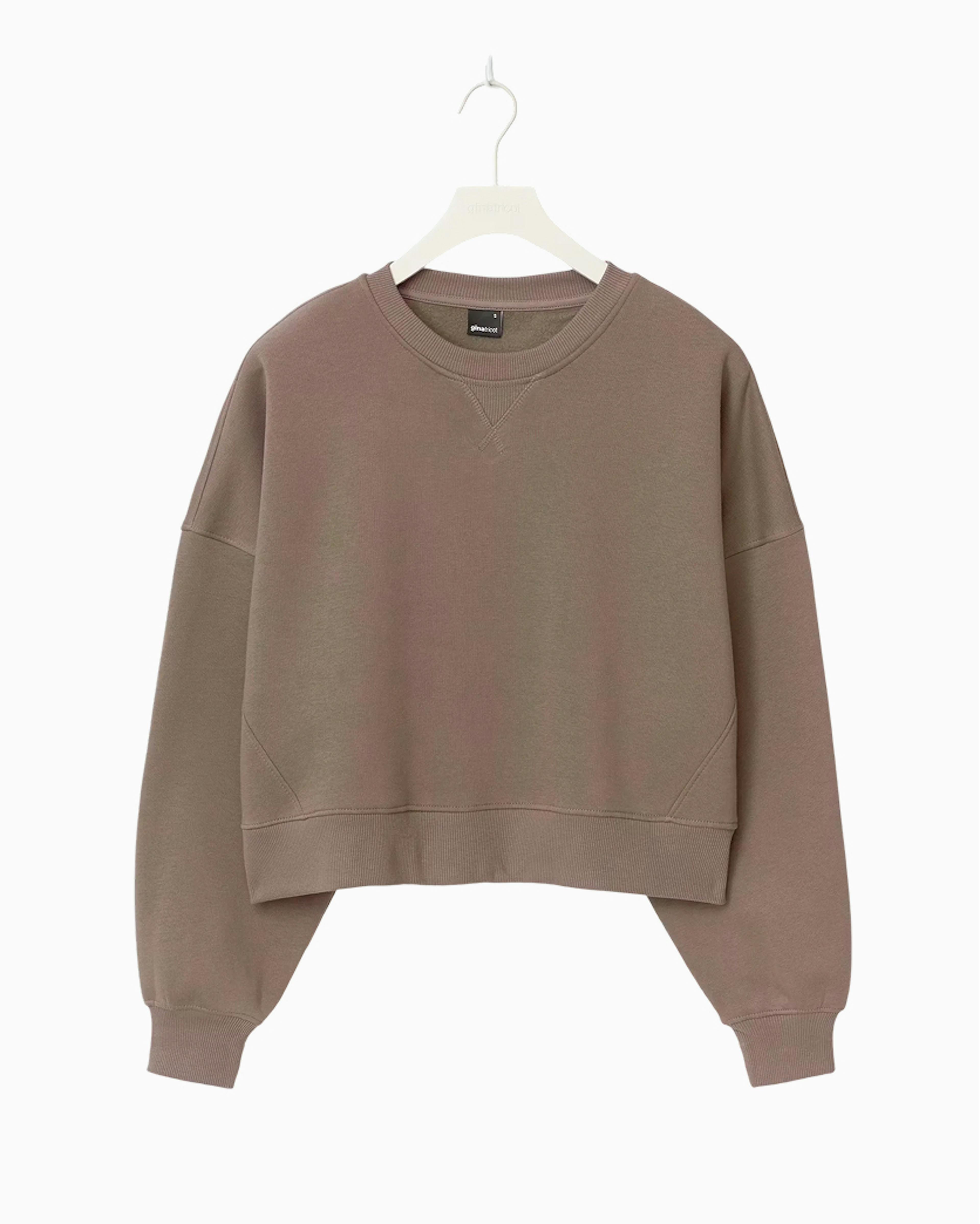 Crop crewneck sweater