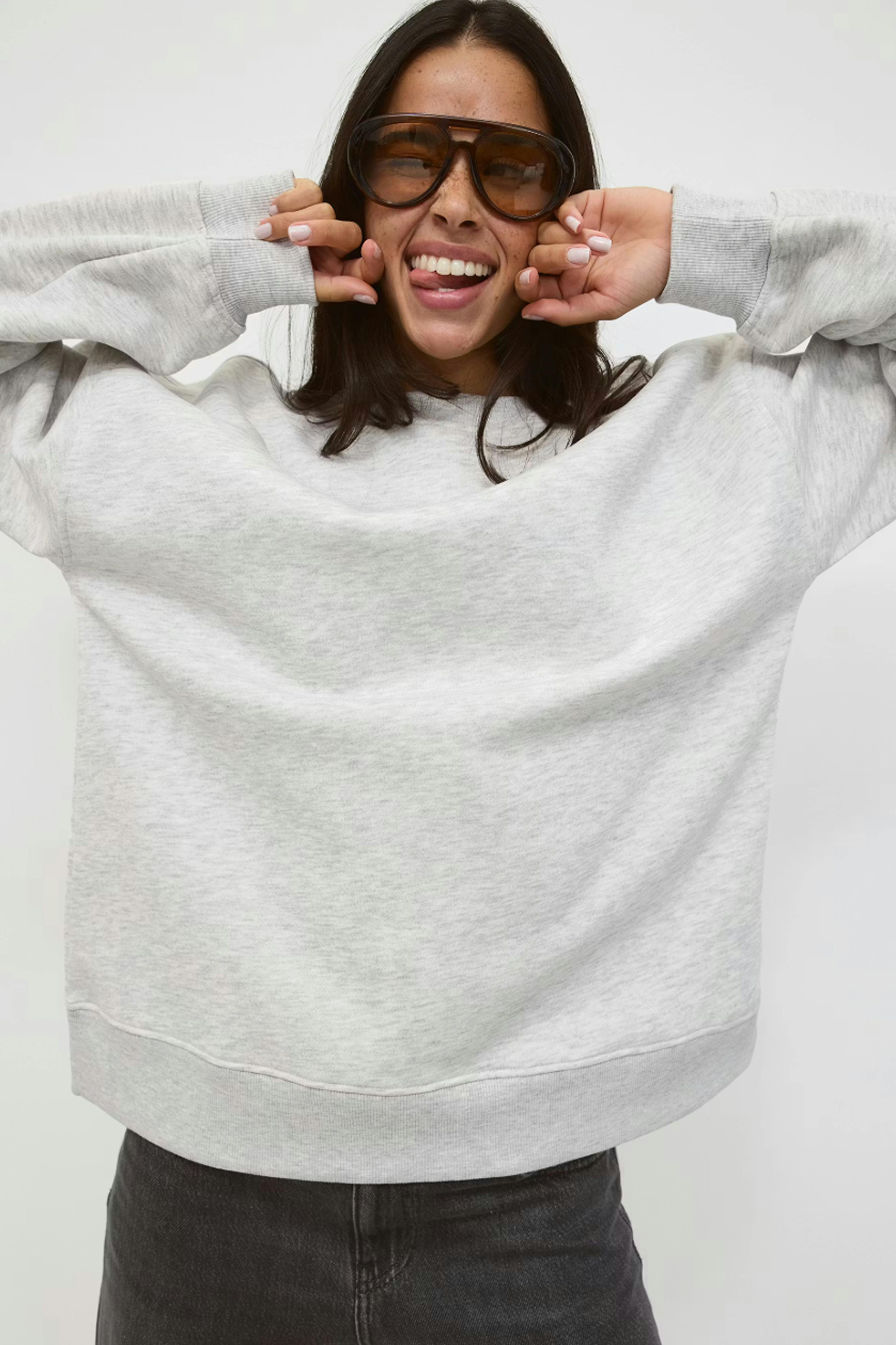 Oversized crew neck sweater