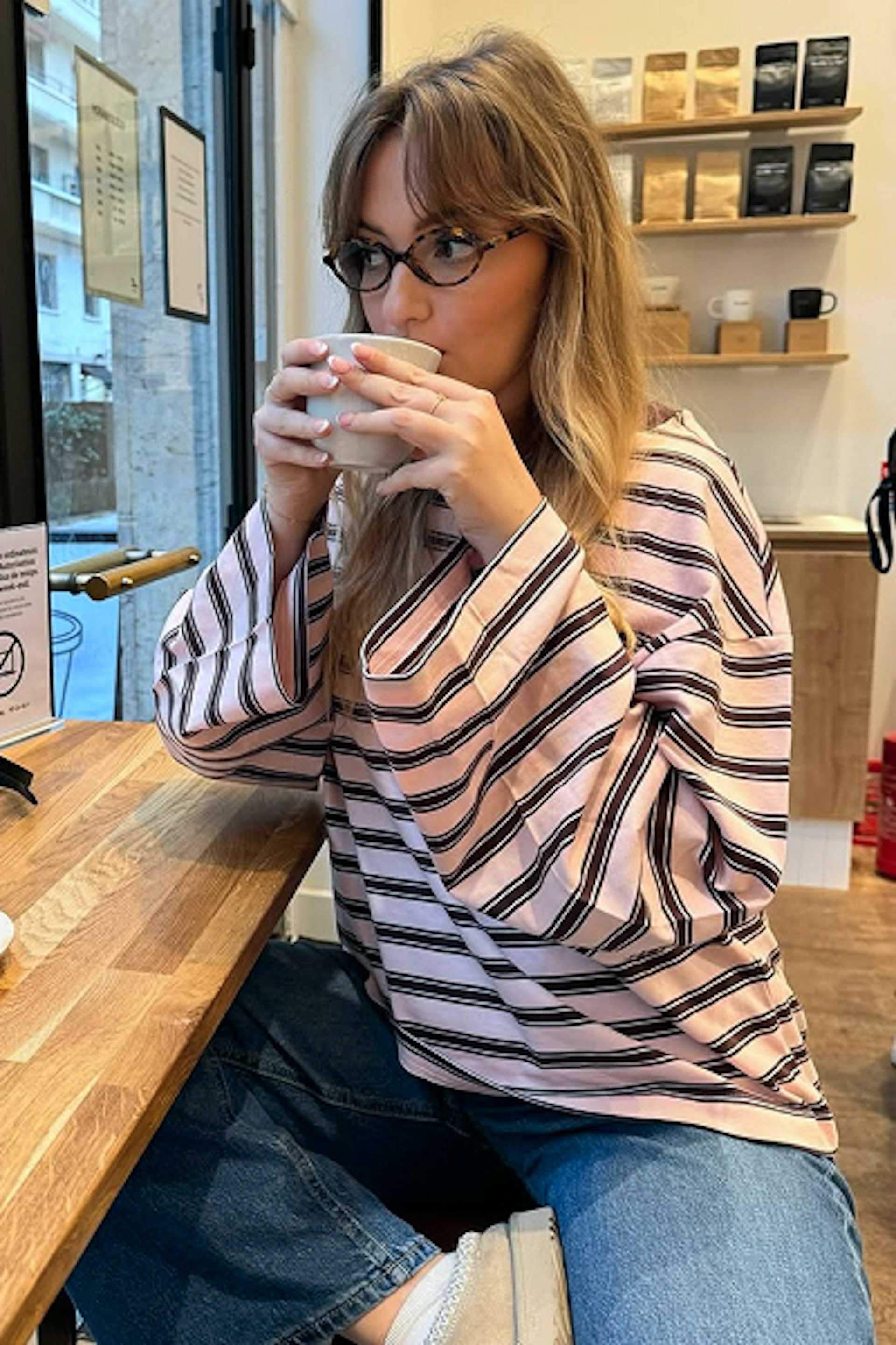 Striped women's clothing.