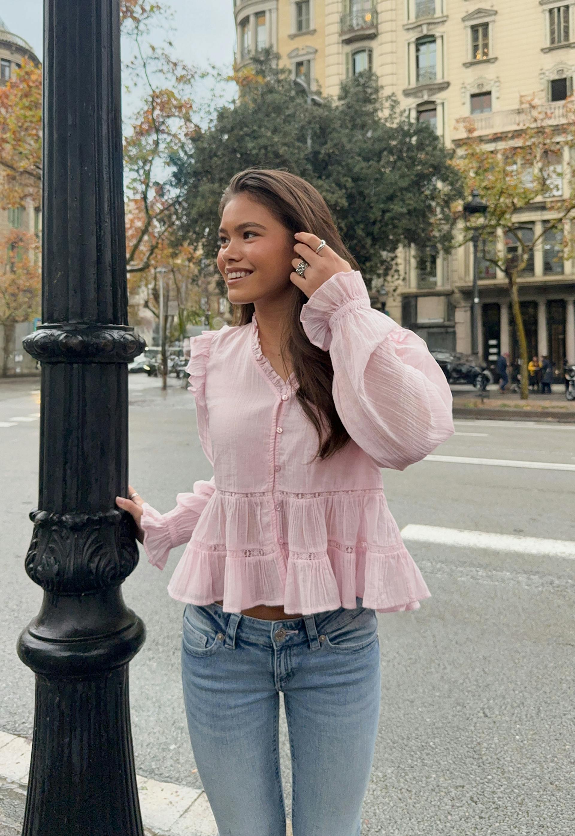 Y long sleeve blouse