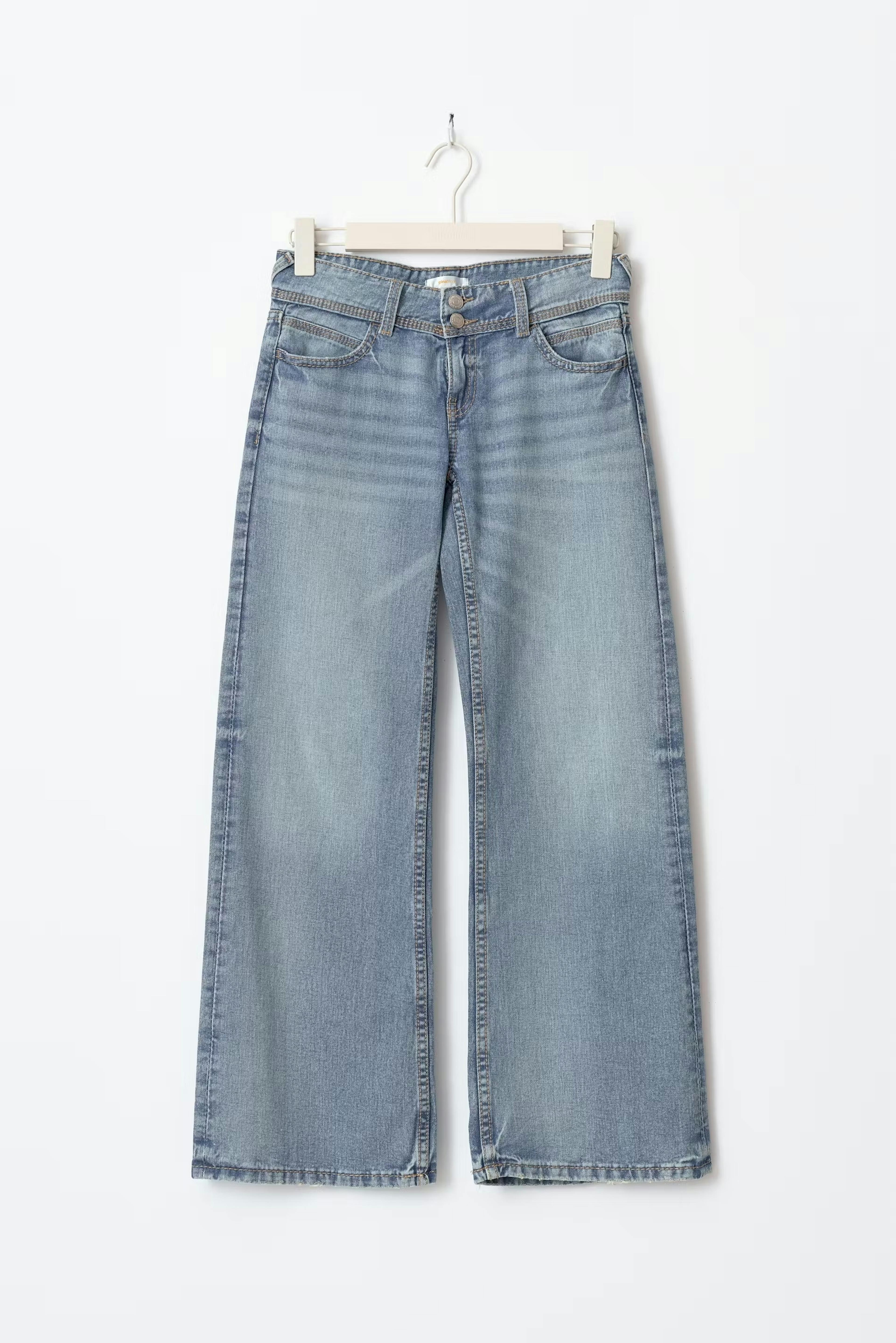 low waist wide jeans