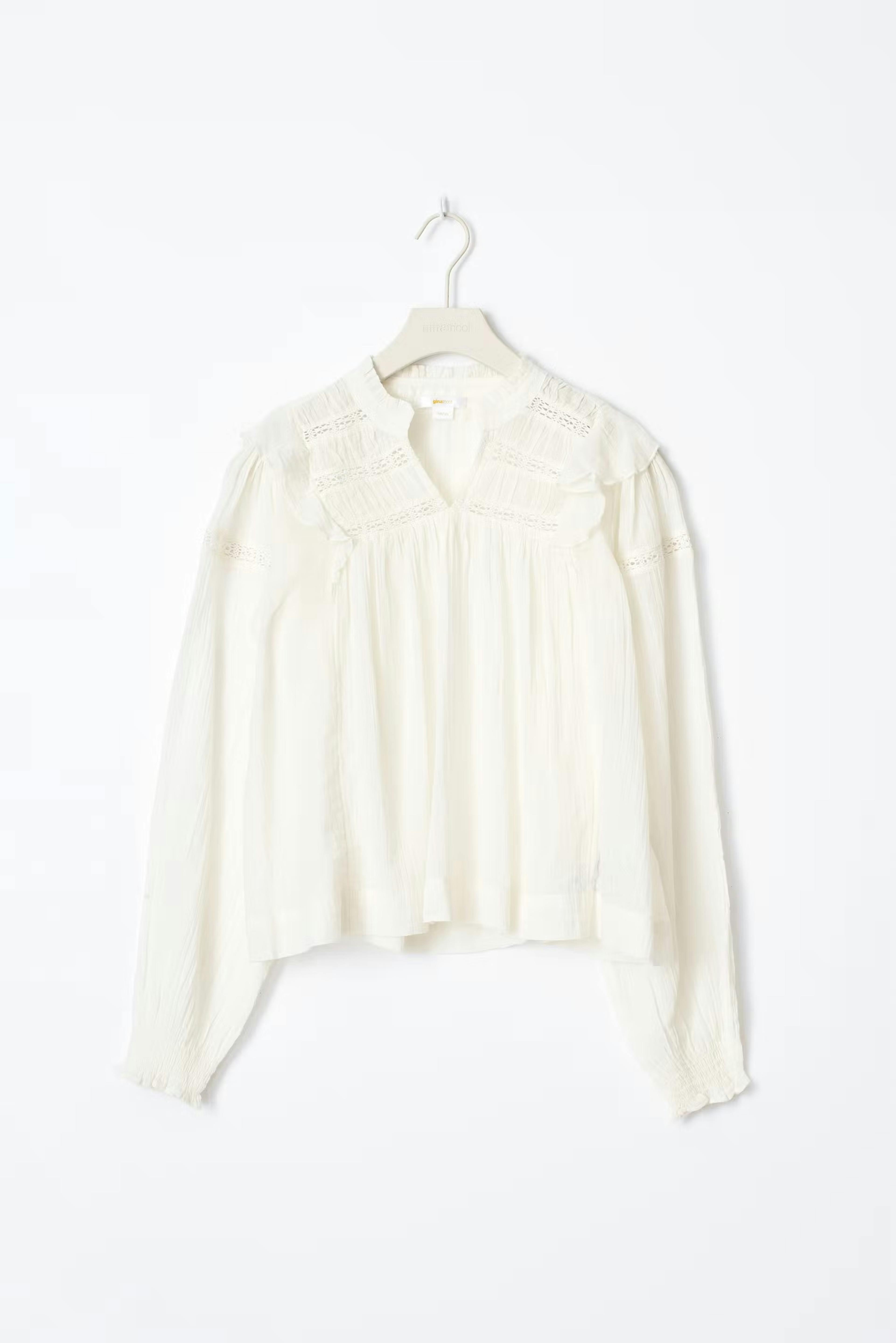 Y boho lace blouse