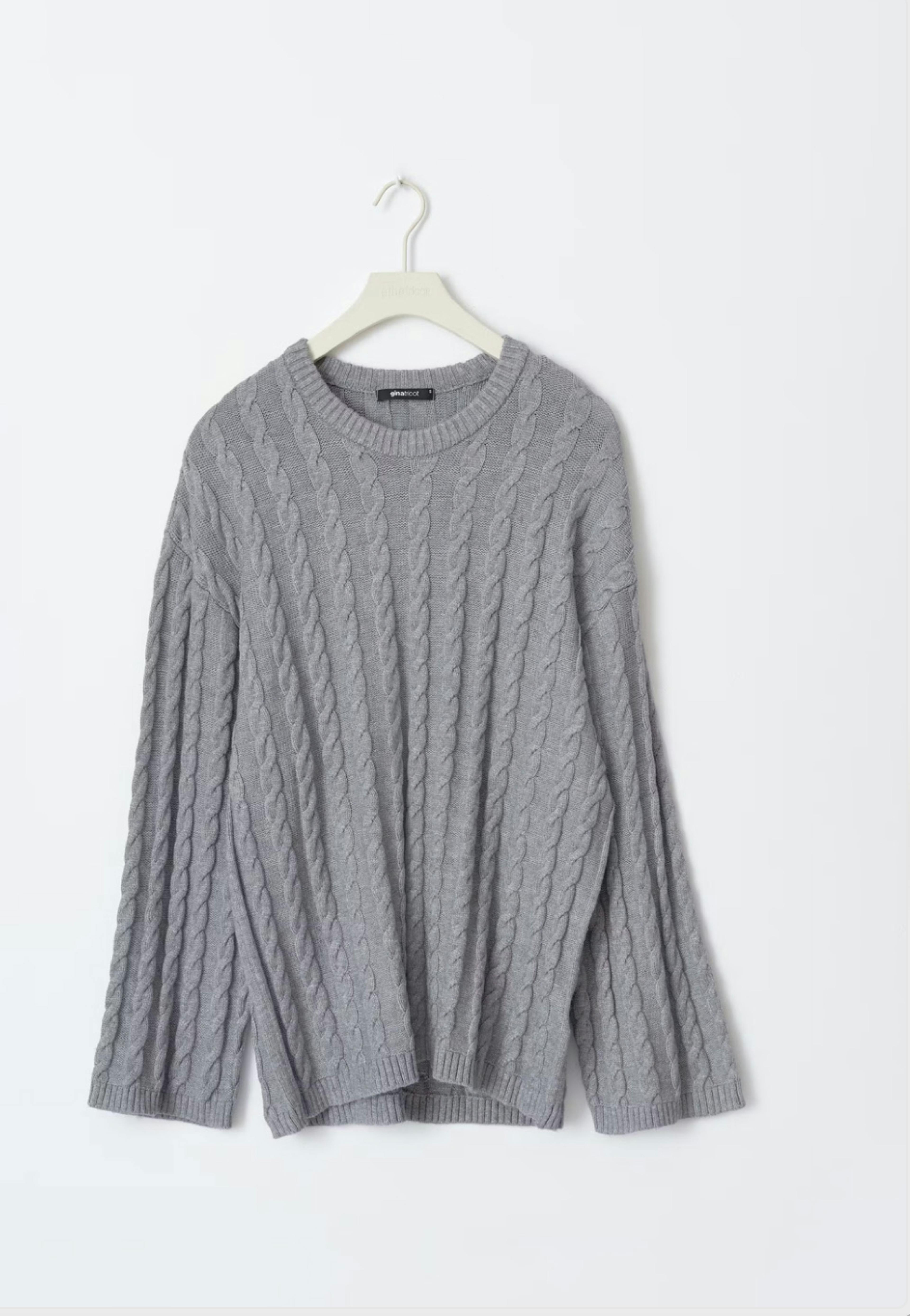Knitted cable sweater