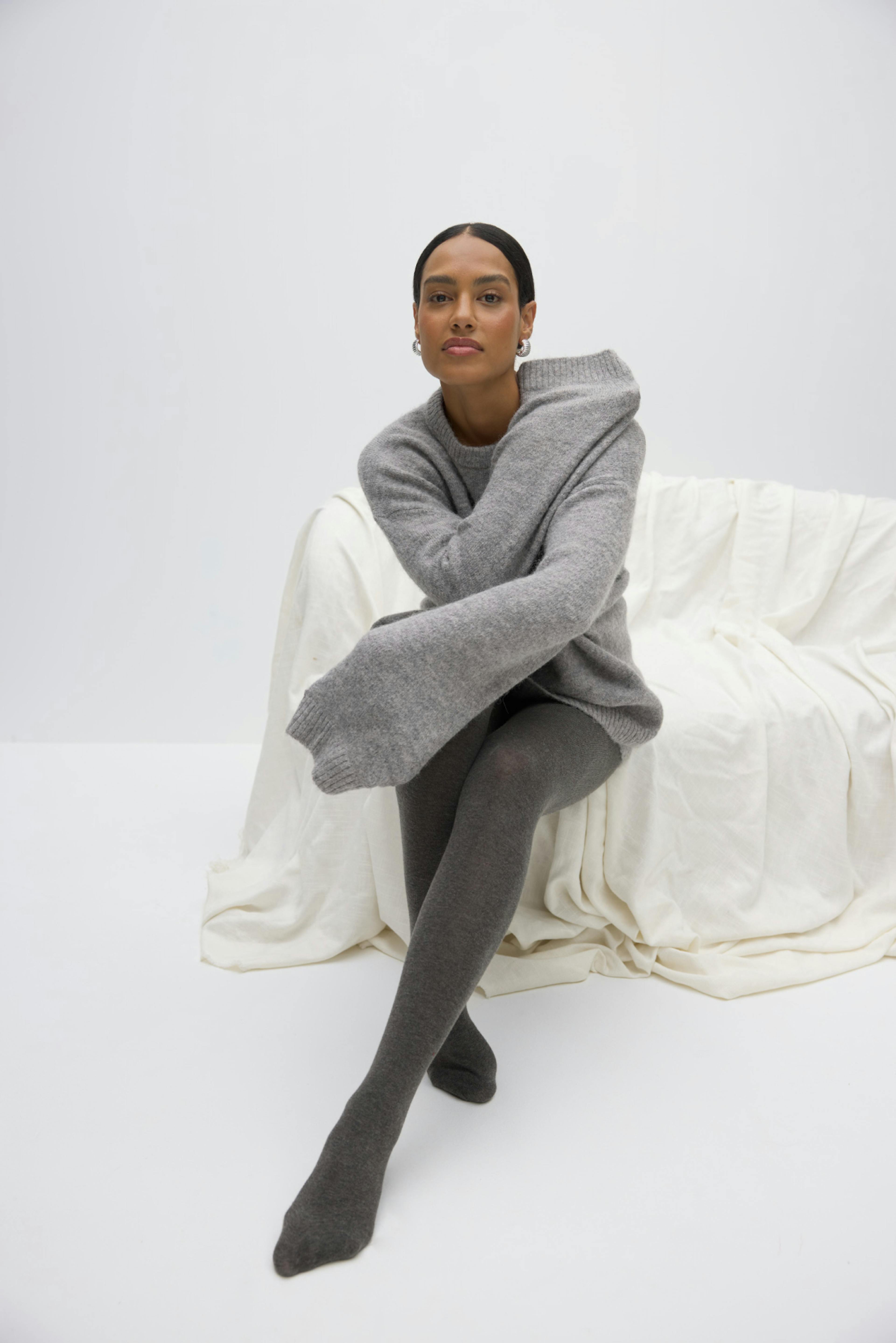 Crew neck knitted sweater