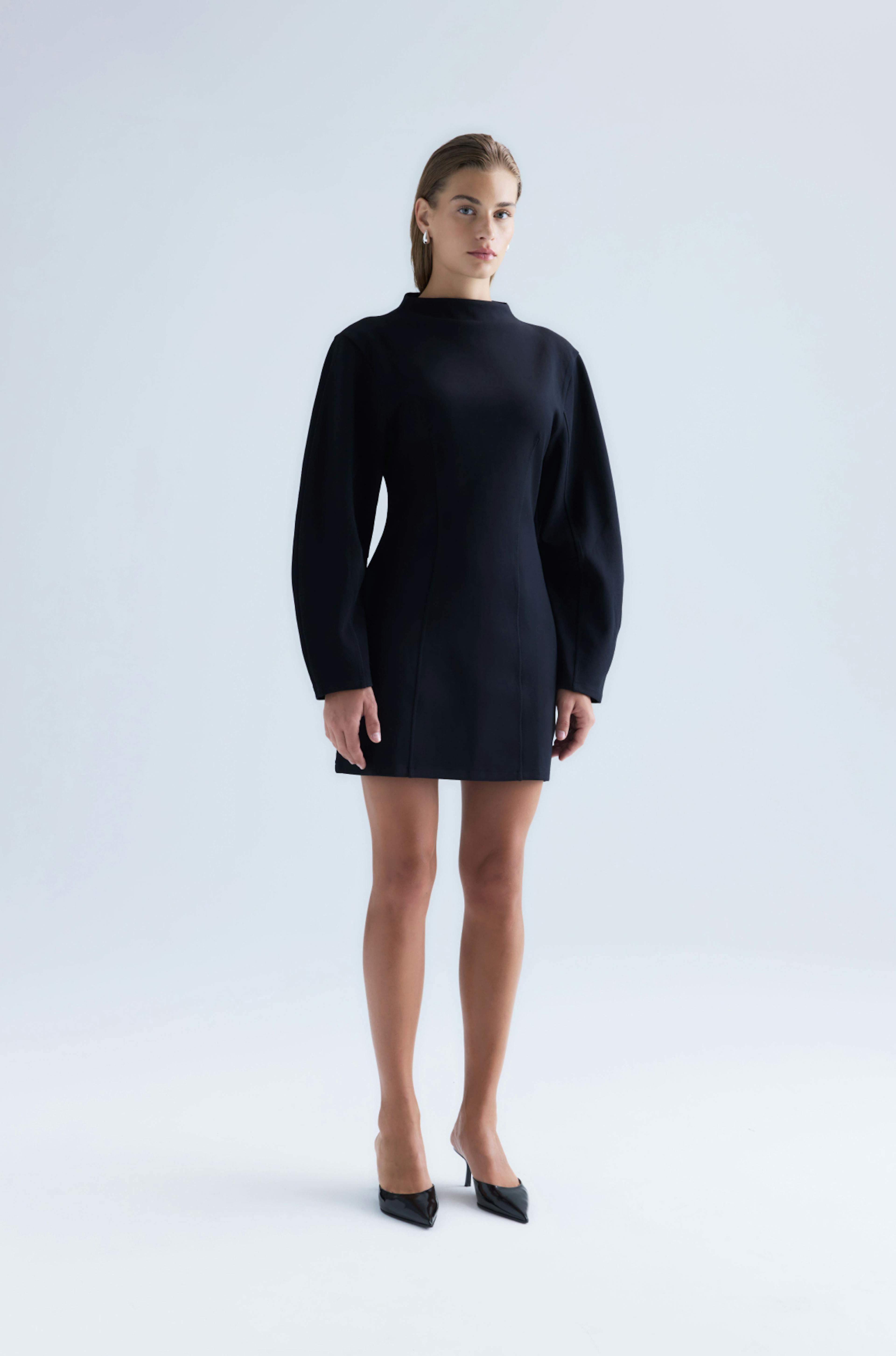 Funnel neck dress