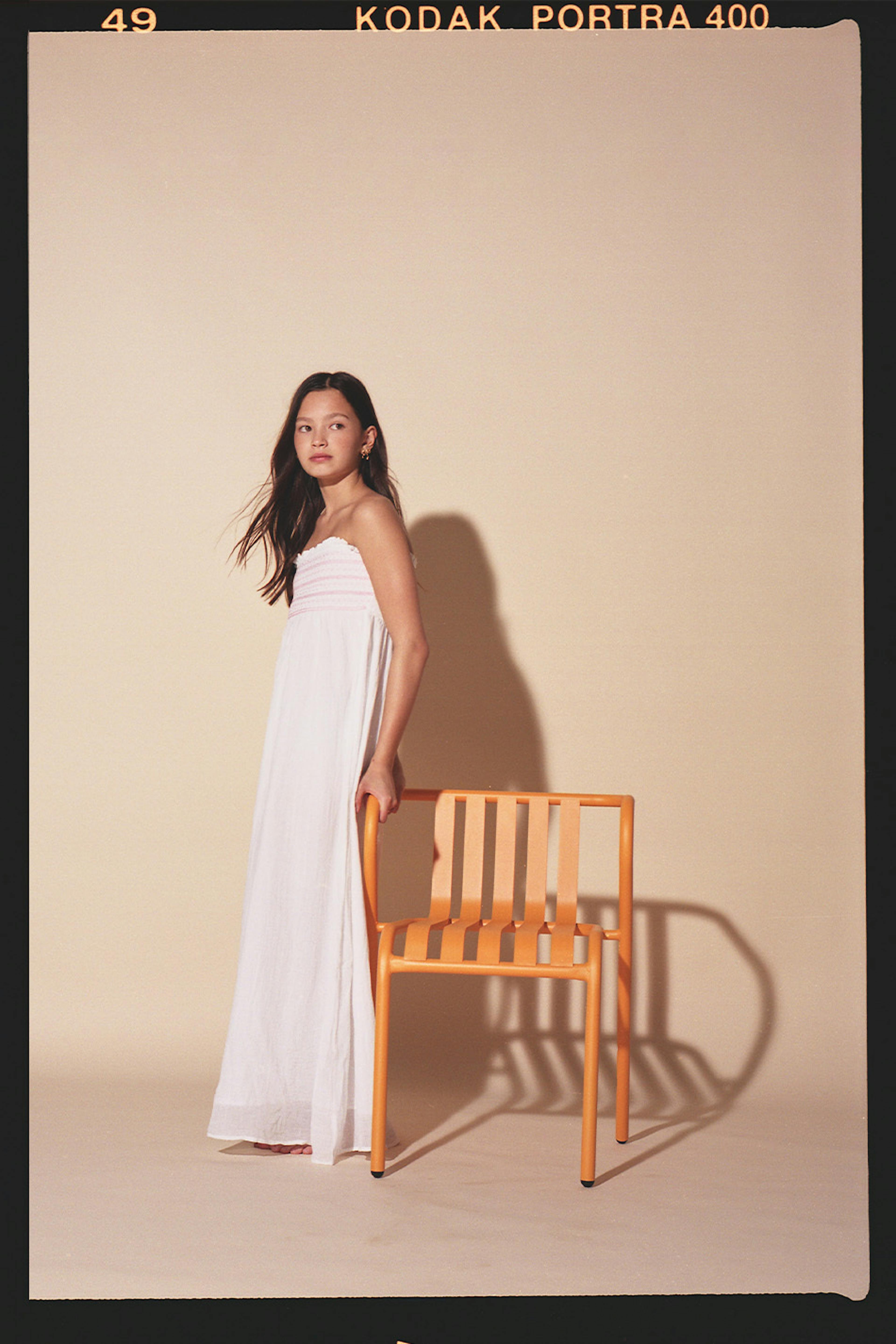 Y embroidery maxi dress